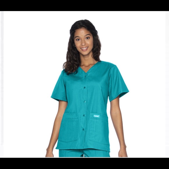 Landau 8232 Women's Snap Front Top - Picture 2 of 8